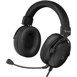The G-Lab Fejhallgató - KORP TITANIUM (mikrofon, 3,5mm Jack, hangerőszabályzó, LED,nagy-párnás)