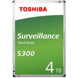 Toshiba Belső HDD 3.5" - S300 Surveillance 4TB (Bulk; Biztonságtechnikai rögzítőkbe; 128MB / 5400RPM)