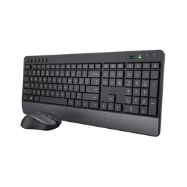 Trust Billentyűzet+Egér Kit Vezeték Nélküli - Trezo Comfort (micro vevő; USB; multimed.; fekete; magyar)