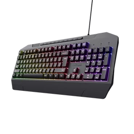 Trust Billentyűzet Gamer - GXT 836 Evocx (RGB LED háttérvilágítás; USB; fekete; magyar)