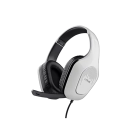 Trust Fejhallgató - GXT415 Zirox (multiplatform; nagy-párnás; mikrofon; hangerőszabályzó; 3.5mm jack; fehér)