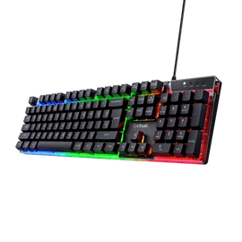 Trust Billentyűzet Gamer - GXT 835 Azor (LED háttérvilágítás; USB; fekete; magyar)