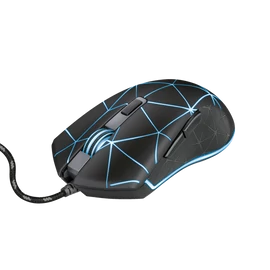 Trust Egér Gamer - GXT 133 Locx (Optikai érzékelő; 800-4000DPI; 6 gomb; LED, 180cm kábel)