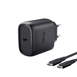 Trust Telefon töltő - Maxo (45W; USB-C; + 2m kábel; fekete)