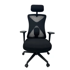 Aarven, Fekete, 3D kartámasz, 2D fejtámasz, Deréktámasz, irodai szék  /1db/