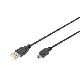 DIGITUS AK-300130-018-S High Speed 2.0 mini USB B - USB type A kábel 1,8m