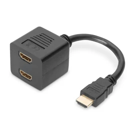 DIGITUS AK-330400-002-S Full HD 3D 24Hz aranyozott HDMI Y-elosztó kábel 0,2m