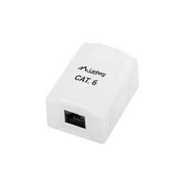 Lanberg OU6-0001-W Cat.6 UTP 1xRJ45 szimpla árnyékolatlan falon kívüli aljzat