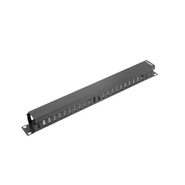 Lanberg AK-1201-B 19 1U fekete csatornás kábelrendező