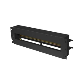 Lanberg AK-VDP103-B 19 3U DIN sínes fedeles fekete kismegszakító tartó panel