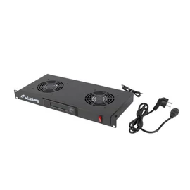 Lanberg AK-1502-B 19 1U 2x ventilátor + termosztát egység LCD kijelzővel