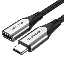 KÁBEL USB-C 3.1/M -> USB-C 3.1/F, 0,5m, (hosszabbító,szövet), Vention