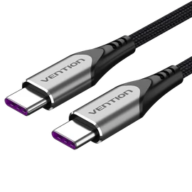 Vention USB-C 2.0/M -> USB-C 2.0/M, (5A,szürke), 2m, kábel