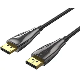 Vention Displayport/M -> Displayport/M  (8K, optikai, fekete), 10m, kábel