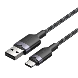 Vention USB-A 2.0/M -> USB-C/M, 2m,(fekete,3A), kábel