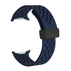 Galaxy Watch 7 Ultra lyukacsos mágneses szil. óraszíj,24mm,S.kék