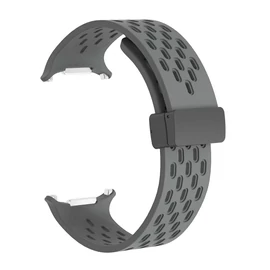 Galaxy Watch 7 Ultra lyukacsos mágneses szil. óraszíj,24mm,Vszür