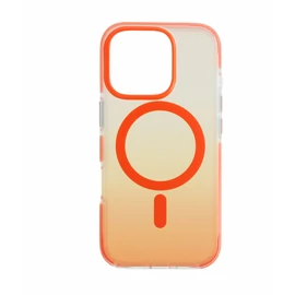 Iphone 16 Pro mágneses tok, Narancs-Átlátszó