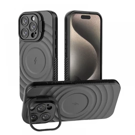 Iphone 16 Pro mágneses ütésálló tok Fekete