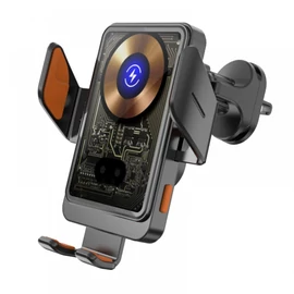 Mágneses autós telefontartó szellőzőrácsra töltő funkcióval,átl.