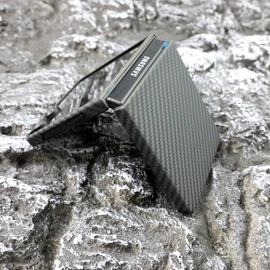 Mágneses aramid karbon tok, Samsung Z Flip 7, Fekete