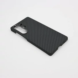 Aramid mágneses karbon tok, Samsung S25 Ultra,  Fekete