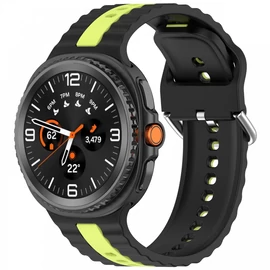 Samsung Galaxy Watch 8/Classic óraszíj sárga csíkokkal,22mm