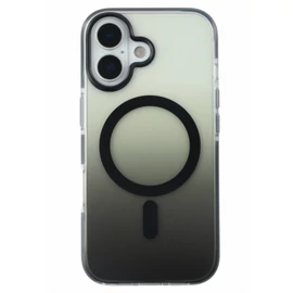 iPhone 17 mágneses tok, Fekete-átlátszó