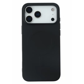 iPhone 17 Pro Max mágneses szilikon tok, Fekete