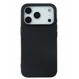iPhone 17 Pro mágneses szilikon tok, Fekete