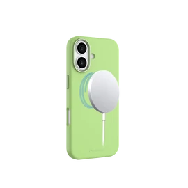 Mágneses puha szilikon tok, iPhone 17, Neonsárga