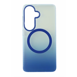 Samsung S26 mágneses tok, Kék-Átlátszó