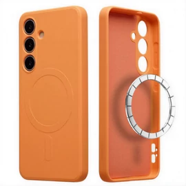 Samsung S26 TPU+PC mágneses szilikon tok, Narancs
