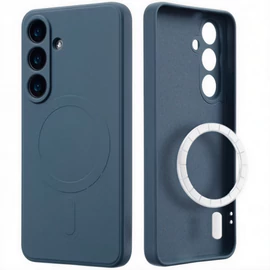 Samsung S26 Plus TPU+PC mágneses szil tok, Sötétkék