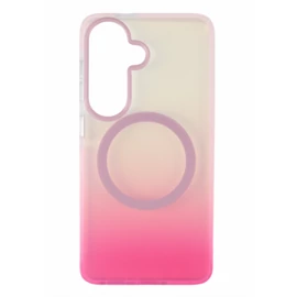 Samsung S26 Plus mágneses tok, Pink-Átlátszó