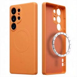 Samsung S26 Ultra TPU+PC mágneses szil tok, Narancs