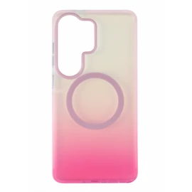 Samsung S26 Ultra mágneses tok, Pink-Átlátszó