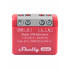 Shelly 1PM Mini Gen4 fogyasztás mérős WiFi, Bt, Zb, Matter relé