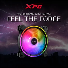 ADATA XPG Rendszerhűtő ventilátor Hurricane RGB, 12cm, fekete