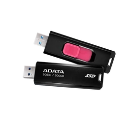 ADATA SSD Külső USB 3.2 500GB SC610, Fekete/Piros