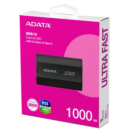 ADATA SSD Külső USB 3.2 1TB SD810, Type-C, Fekete