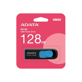 ADATA Pendrive 128GB, UV128 USB 3.2, Fekete-kék