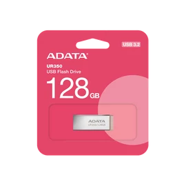 ADATA Pendrive 128GB, UR350 USB 3.2, fémházas, barna