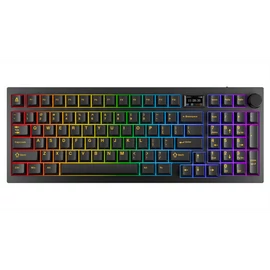 AVAX Vezetékes/Vezeték Nélküli Billentyűzet GM03 PRO USB, Fekete, Mechanikus, Yellow Switch, HUN