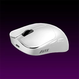AVAX Vezeték Nélküli Egér - LW02 PRO tri-mode 1k lightweight, Gamer, fehér