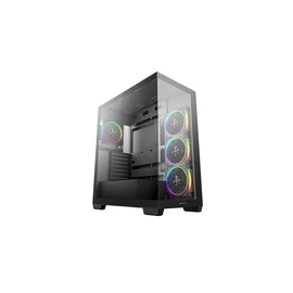 DEEPCOOL Ház ATX CG580 4F V2, Tápegység nélkül, Fekete, Üvegfalú