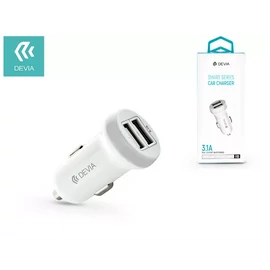 Devia Smart Series 15W 2xUSB autós töltő adapter - fehér
