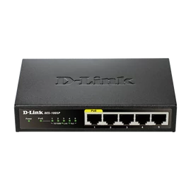D-LINK Switch 5x100Mbps (4xPOE) Fémházas Asztali, DES-1005P/E
