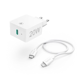 HAMA 201620, FIC E3 HÁLÓZTI TÖLTŐ (PD) 20W+LIGHTNING - USB TYPE-C ADATKÁBEL