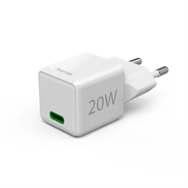 HAMA 201980, SUPER MINI UNIV. HÁLÓZATI USB TYPE-C TÖLTŐ "PD,QC", FEH. 20W